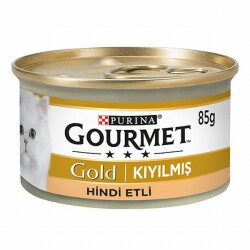 Gourmet Gold Kıyılmış Hindi Etli Yetişkin Kedi Konservesi 12 Adet 85 Gr - Gourmet Gold