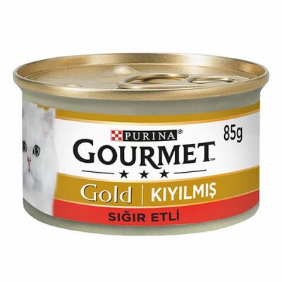 Gourmet Gold Kıyılmış Sığır Etli Yetişkin Kedi Konservesi 12 Adet 85 Gr - 1