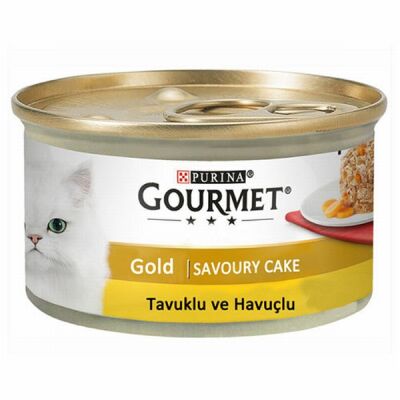 Gourmet Gold Savoury Cake Tavuklu ve Havuçlu Yetişkin Kedi Konservesi 12 Adet 85 Gr - 1