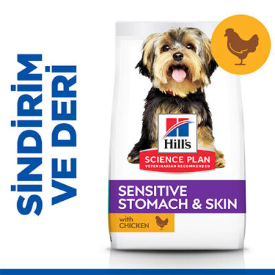 Hill’s SCIENCE PLAN Adult Small & Mini Sensitive Stomach & Skin Küçük Irk Tavuklu Yetişkin Köpek Maması 1,5 Kg 620-604247 - 1