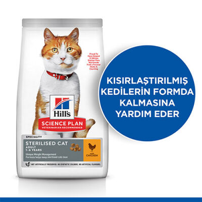 Hill’s SCIENCE PLAN Sterilised Tavuklu Kısırlaştırılmış Kedi Maması 15 Kg - 2