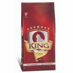 King Kuzulu ve Pirinçli Yetişkin Kedi Maması 15 Kg - King