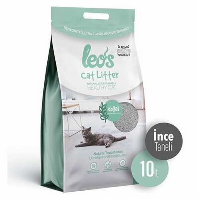 Leos Cat Litter Doğal Bentonit İnce Taneli Kedi Kumu 10 Lt - 1