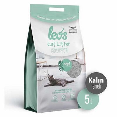 Leos Cat Litter Doğal Bentonit Kalın Taneli Kedi Kumu 2x5 Lt - 1