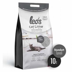 Leos Cat Litter Grey Aktif Karbonlu Bentonit Kedi Kumu 10 Lt - Leos