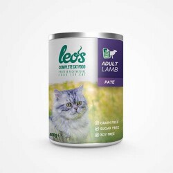 Leos Kuzu Etli Pate Yetişkin Kedi Konservesi 12 Adet 400 Gr - Leos