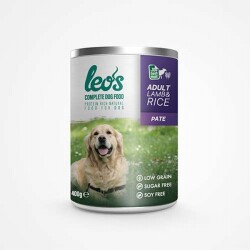 Leos Kuzu Etli ve Pirinçli Pate Yetişkin Köpek Konservesi 12 Adet 400 Gr - Leos