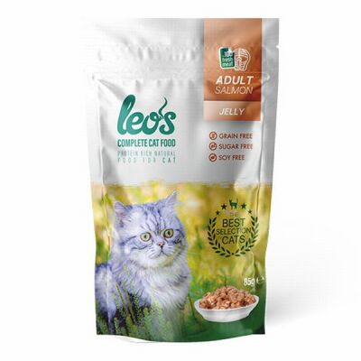 Leos Pouch Somonlu Yetişkin Kedi Konservesi 12 Adet 85 Gr - 1