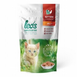 Leos Pouch Tavuklu Yavru Kedi Konservesi 12 Adet 85 Gr - Leos