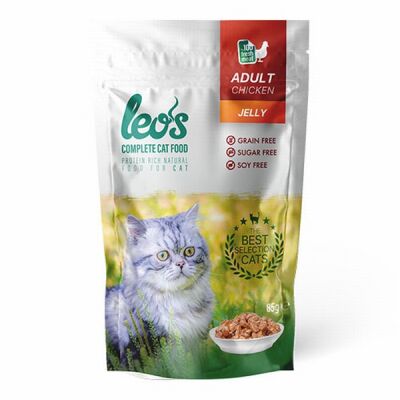 Leos Pouch Tavuklu Yetişkin Kedi Konservesi 24 Adet 85 Gr - 1