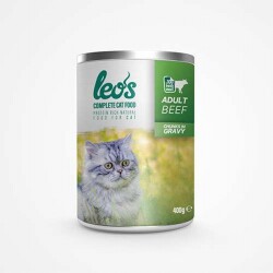 Leos Sığır Parça Etli Soslu Yetişkin Kedi Konservesi 12 Adet 400 Gr - Leos