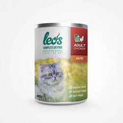 Leos Tavuk Etli Pate Yetişkin Kedi Konservesi 12 Adet 400 Gr - Leos