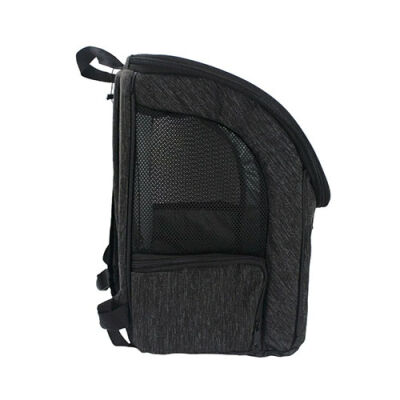 Lepus Backpack Şeffaf Kapaklı Kedi ve Köpek Taşıma Çantası Siyah 30x25x40 Cm - 3