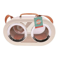 M-Pets Radio Kedi ve Küçük Irk Köpek Taşıma Çantası Beyaz 50x23x31 Cm - M-Pets