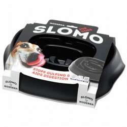 Moderna Slomo Hızlı Yeme Önleyici Köpek Mama Kabı Siyah 950 Ml - 2