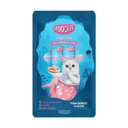 Moochie Ton Balıklı ve Palamutlu Sıvı Kedi Ödül Maması 5x15 Gr - Moochie