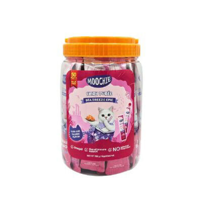 Moochie Ton Balıklı ve Somonlu Sıvı Kedi Ödül Maması 50x15 Gr - 1