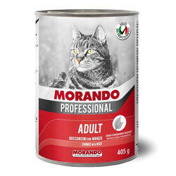 Morando Professional Biftekli Yetişkin Kedi Konservesi 12 Adet 405 Gr - Morando