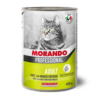 Morando Professional Pate Biftekli ve Sebzeli Yetişkin Kedi Konservesi 12 Adet 400 Gr - 1