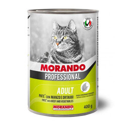 Morando Professional Pate Biftekli ve Sebzeli Yetişkin Kedi Konservesi 6 Adet 400 Gr - Morando