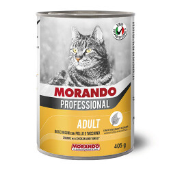 Morando Professional Tavuklu ve Hindili Yetişkin Kedi Konservesi 12 Adet 405 Gr - Morando