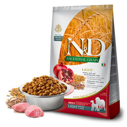 N&D Ancestral Grain Orta ve Büyük Irk Tavuklu Narlı Düşük Tahıllı Light Köpek Maması 12 Kg - ND