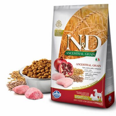 N&D Ancestral Grain Tavuklu ve Narlı Küçük Irk Düşük Tahıllı Light Köpek Maması 2,5 Kg - 1