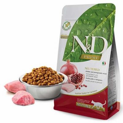 N&D Prime Tavuklu Narlı Tahılsız Kısırlaştırılmış Kedi Maması 1,5 Kg - 1