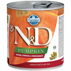 N&D Pumpkin Balkabaklı Tavuklu Narlı Tahılsız Yetişkin Köpek Konservesi 285 Gr - ND