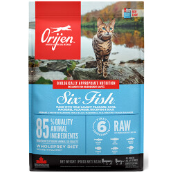 Orijen Six Fish 6 Balıklı Tahılsız Kedi Maması Tüm Irk ve Yaşam Evreleri 5,4 Kg - Orijen