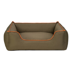 Pet Comfort Alpha Köpek Yatağı Haki Turuncu Biye Large 105x85 Cm - Pet Comfort