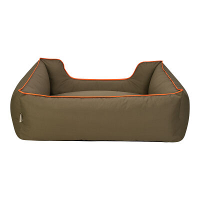 Pet Comfort Alpha Köpek Yatağı Haki Turuncu Biye Large 105x85 Cm - 3