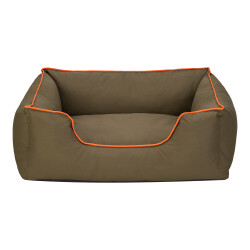 Pet Comfort Alpha Köpek Yatağı Haki Turuncu Biye Medium 80x65 Cm - Pet Comfort