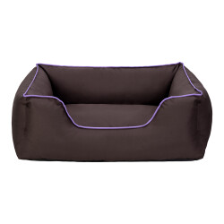 Pet Comfort Alpha Köpek Yatağı Kahverengi w Mor Biye Medium 80x65 Cm - Pet Comfort