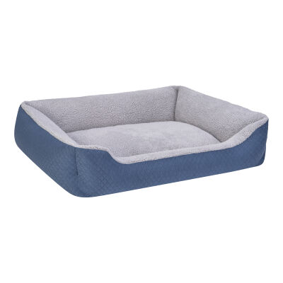 Pet Comfort Bravo Duo Köpek Yatağı Mavi Gri Peluş Large 90x70 Cm - 2