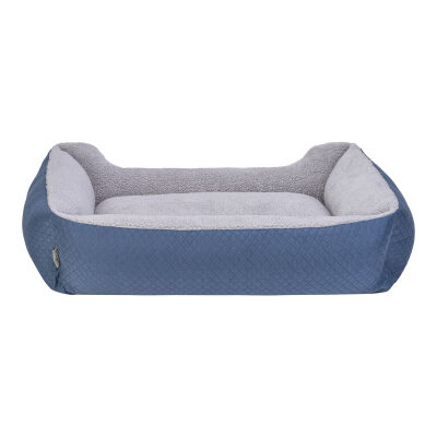 Pet Comfort Bravo Duo Köpek Yatağı Mavi Gri Peluş Large 90x70 Cm - 3