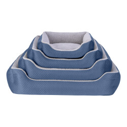 Pet Comfort Bravo Duo Köpek Yatağı Mavi Gri Peluş Large 90x70 Cm - 4