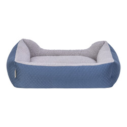 Pet Comfort Bravo Duo Köpek Yatağı Mavi Gri Peluş Medium 75x60 Cm - 3