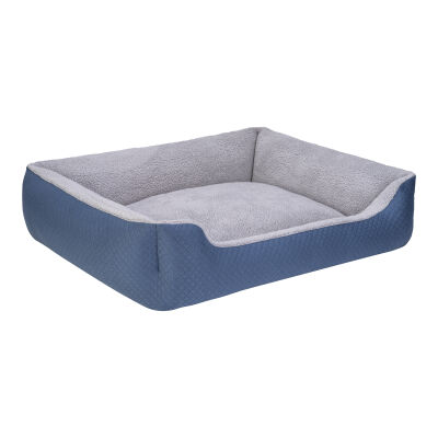 Pet Comfort Bravo Duo Köpek Yatağı Mavi Gri Peluş XL 105x80 Cm - 2