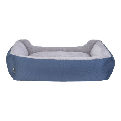 Pet Comfort Bravo Duo Köpek Yatağı Mavi Gri Peluş XL 105x80 Cm - 3