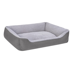 Pet Comfort Bravo Duo Peluş Köpek Yatağı Gri Large 90x70 Cm - 2