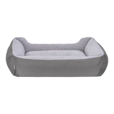 Pet Comfort Bravo Duo Peluş Köpek Yatağı Gri Large 90x70 Cm - 3