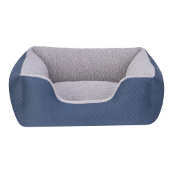 Pet Comfort Echo Kedi ve Köpek Yatağı Mavi Gri Peluş Small 60x50 Cm - Pet Comfort