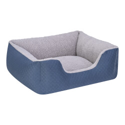 Pet Comfort Echo Kedi ve Köpek Yatağı Mavi Gri Peluş Small 60x50 Cm - 2