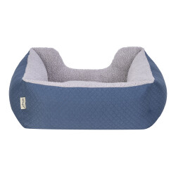 Pet Comfort Echo Kedi ve Köpek Yatağı Mavi Gri Peluş Small 60x50 Cm - 3