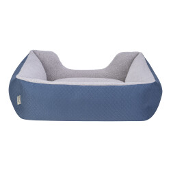 Pet Comfort Echo Köpek Yatağı Mavi Gri Peluş Medium 80x65 Cm - 3