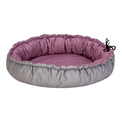 Pet Comfort Sunflower Çift Taraflı Kedi ve Köpek Yatağı Pembe Gri 85 Cm - 1