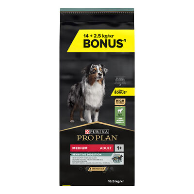 Pro Plan Medium Adult Sensitive Digestion Kuzulu Orta Irk Yetişkin Köpek Maması 16,5 Kg - 2