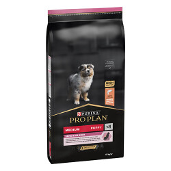 Pro Plan Medium Opti Derma Sensitive Skin Puppy Somonlu Orta Irk Yavru Köpek Maması 12 Kg - Pro Plan