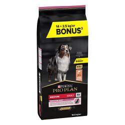 Pro Plan Medium Sensitive Skin Adult Somonlu Orta Irk Yetişkin Köpek Maması 14+2,5 Kg Bonus Paket - Pro Plan